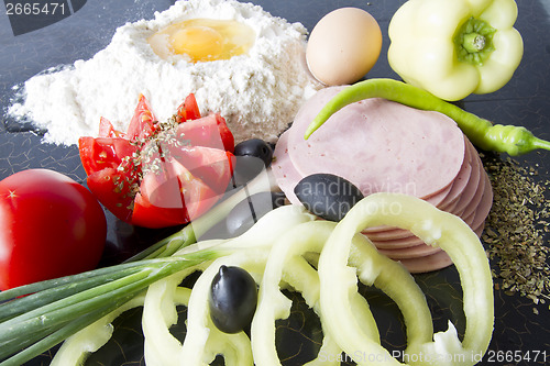 Image of Pizza ingredients