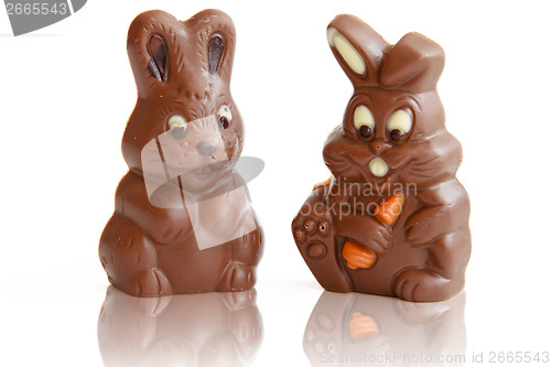 Image of Two Chocolate Easter Bunny