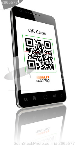 Image of Qr code on smart phone