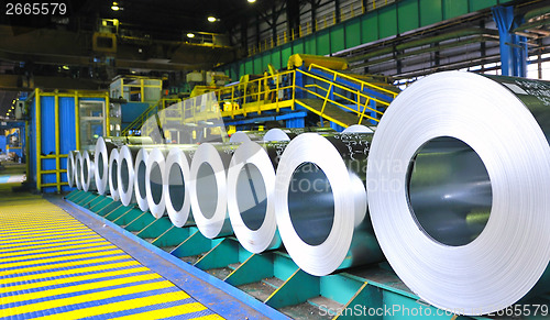 Image of rolls of steel sheet