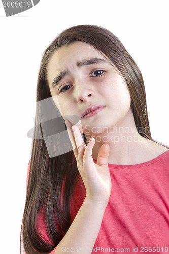 Image of Girl child with toothache