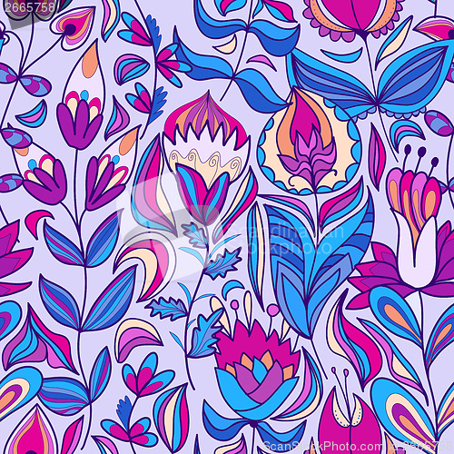 Image of Seamless texture with flowers