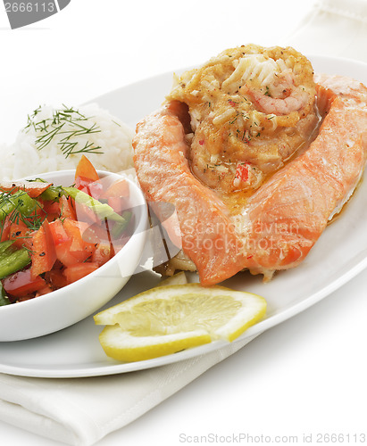 Image of Stuffed Salmon Plate