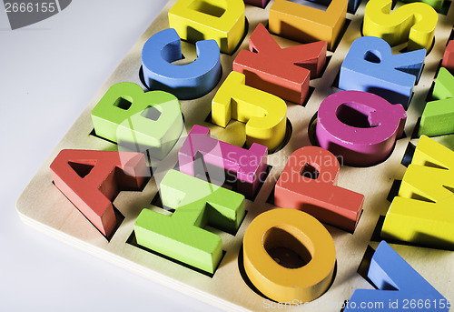 Image of Latin alphabet multicolored letters