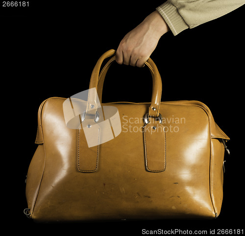 Image of Old vintage luggage bag