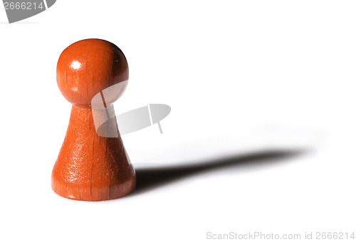 Image of Red pawn on white background