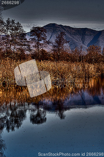 Image of abstract  autumn lake  