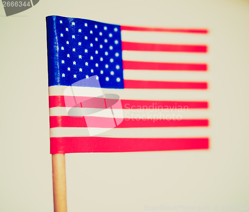 Image of Retro look American flag