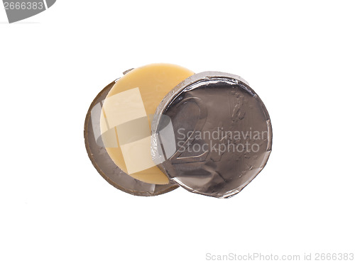 Image of Euro currency, chocolate coins