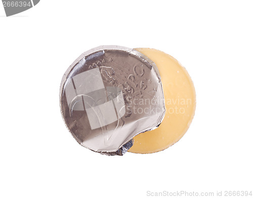 Image of Euro currency, chocolate coins