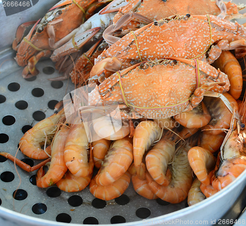 Image of crabs and prawns