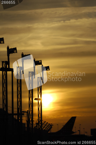 Image of Sunset and airport