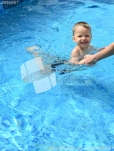 Image of baby in pool