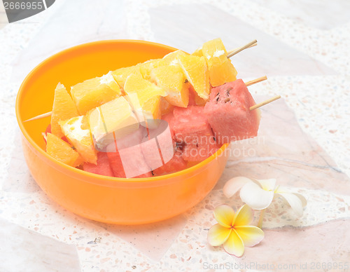 Image of fruit kebab