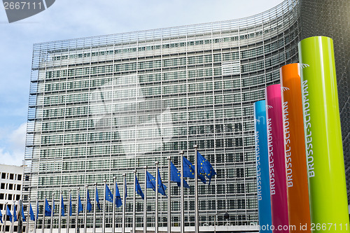 Image of Brussels, Belgium – February 24, 2014: Photo of European Union