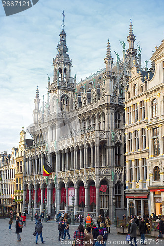 Image of Brussels, Belgium, - Grand Place, February 17, 2014: Photo of Gr