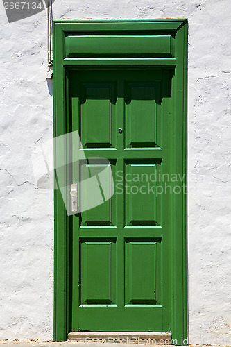 Image of spain  piece of colorated  door in lanzarote  