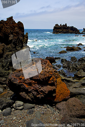 Image of stone   beach  and summer 