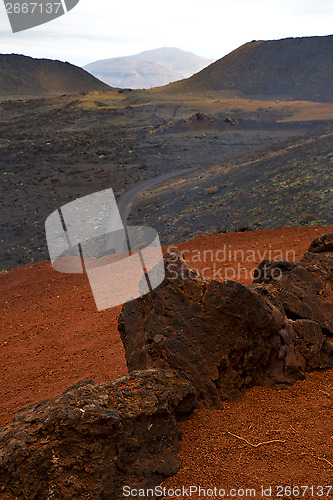 Image of street in los volcanes lanzarote  spain 