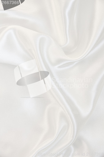 Image of Smooth elegant white silk as wedding background 