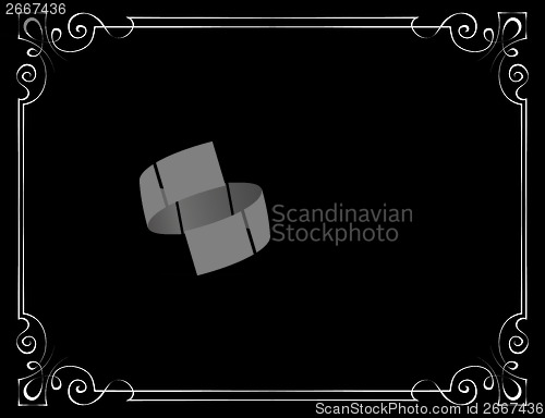 Image of Vector vintage frame on a black background