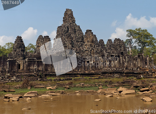 Image of The Bayon (Prasat Bayon) temple at Angkor in Cambodia