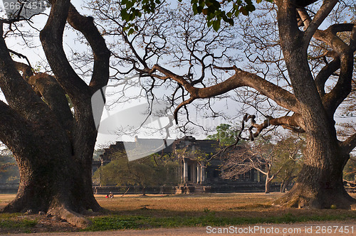Image of Morning in Angkor temple complex. Cambodia
