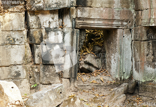Image of Detail of window, Preah Khan, Cambodia