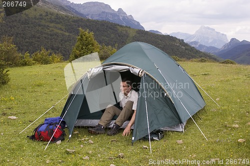 Image of Tent in the mountains