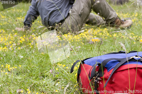 Image of Resting from hiking