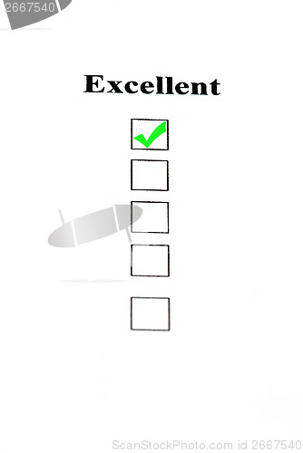 Image of Excellent check