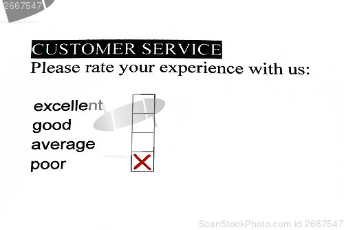 Image of Service survey - poor