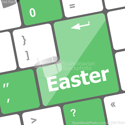 Image of Easter text button on keyboard keys