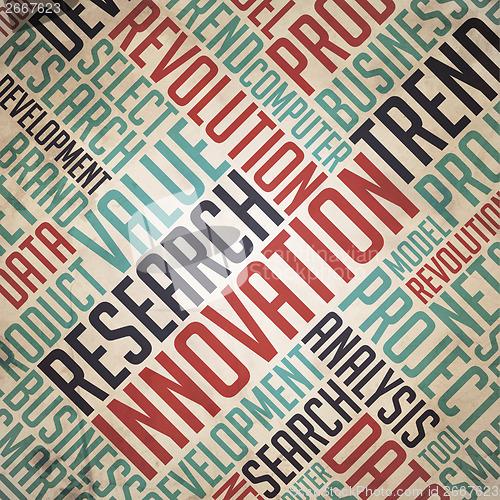 Image of Research Innovation - Vintage Wordcloud.