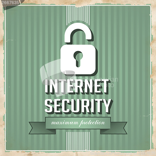 Image of Internet Security Concept in Flat Design.