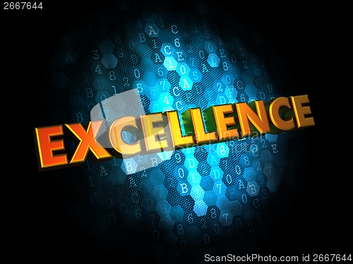 Image of Excellence Concept on Digital Background.