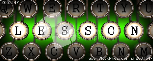 Image of Lesson on Old Typewriter's Keys.