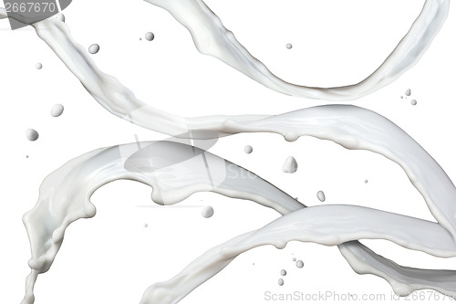 Image of milk splash isolated on white