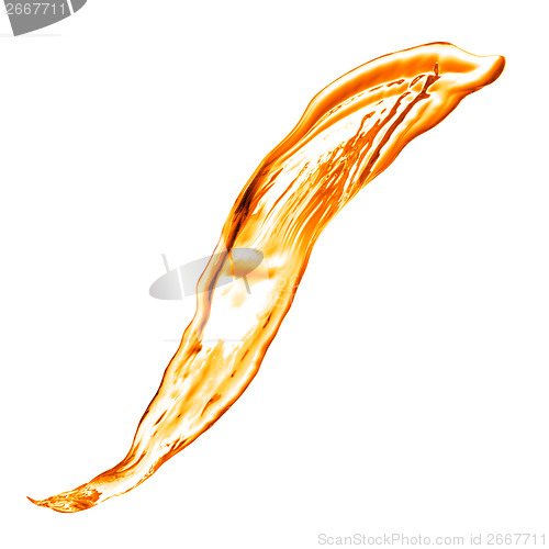 Image of orange water splash isolated on white