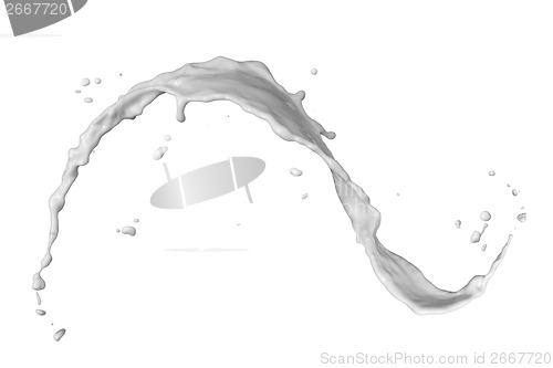 Image of milk splash isolated on white