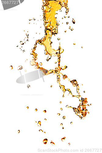 Image of orange water splash isolated on white