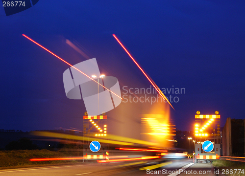 Image of Big truck in the night (series of 3 shots)