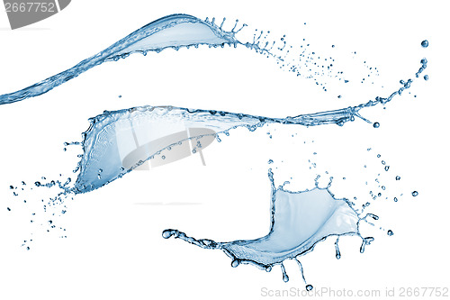 Image of water splash isolated on white