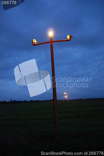 Image of Airport lights in the night