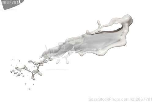 Image of milk splash isolated on white