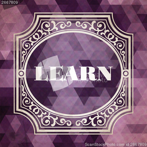 Image of Learn Concept. Vintage Design Background.