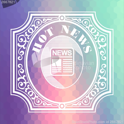 Image of Hot News. Pastels Vintage Design Concept.