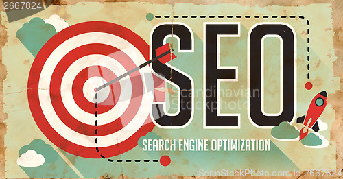 Image of SEO Concept. Poster in Flat Design.