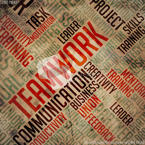 Image of Teamwork - Grunge Wordcloud.