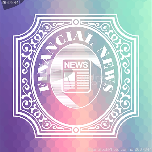 Image of Financial News. Pastels Vintage Design Concept.